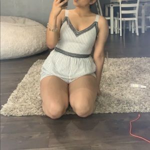TJ Max shorts striped romper